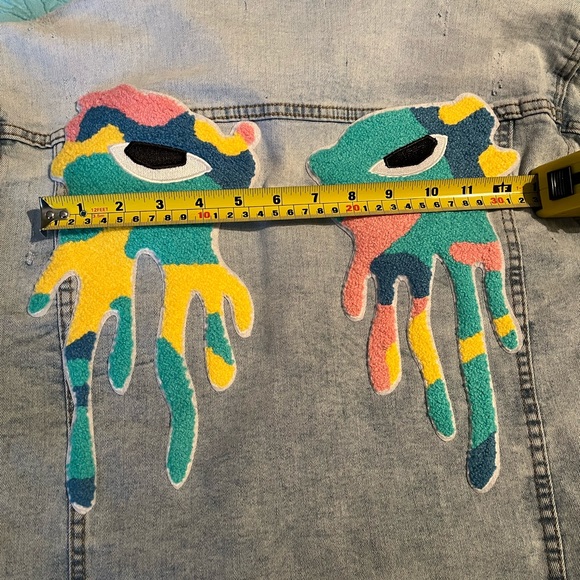 Roku Studio "Pink Camo Tear Drip" Jean Jacket - Picture 15 of 16